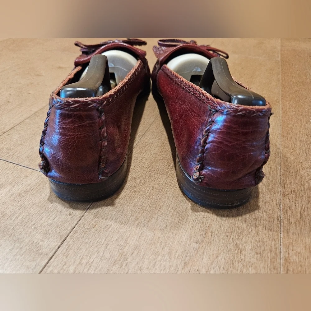 ​COLE HAAN Men’s 10.5 M Burgundy Leather Kiltie Tassel Loafers | Pinch Heritage